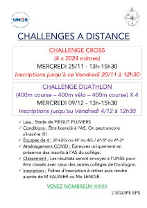 Affiche Challenge Duathlon   CROSS à distance
